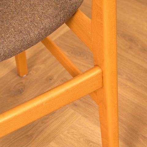 Swedish dining chairs in teak and beech by Ulferts