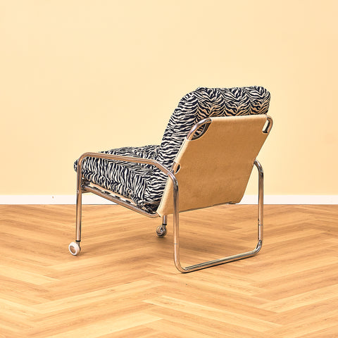 Swedish armchairs in chrome, model 'Klav' by Gillis Lundgren for IKEA
