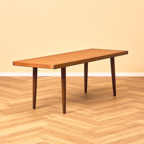 Danish Teak Coffee Table with Walnut Legs