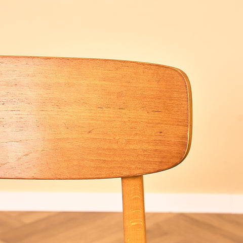 Swedish dining chairs in teak and beech by Ulferts