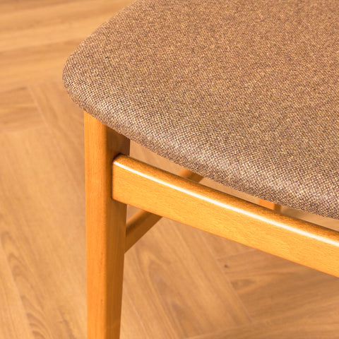 Swedish dining chairs in teak and beech by Ulferts