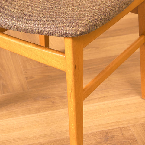 Swedish dining chairs in teak and beech by Ulferts