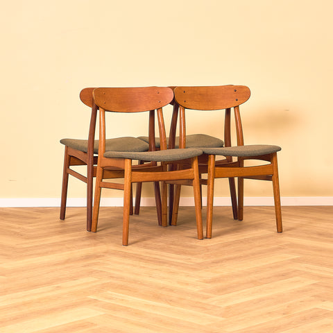 Danish dining chairs in teak