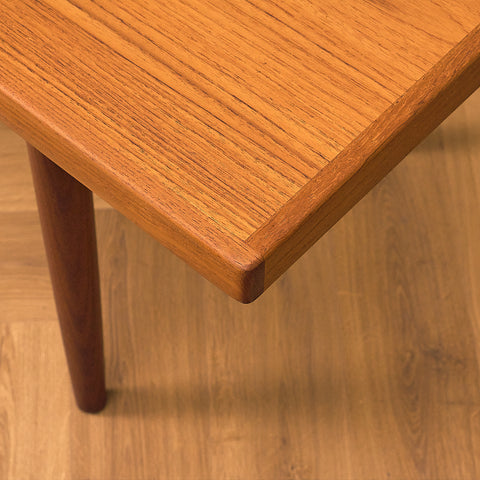 Danish Teak Coffee Table with Walnut Legs