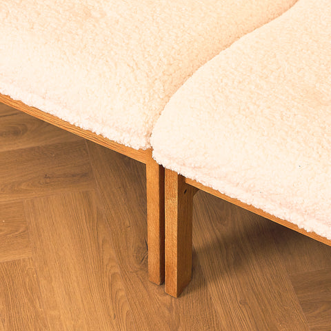 Danish armchairs/lounge chairs in solid oak by Ole Knudsen for France & Son