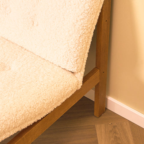 Danish armchairs/lounge chairs in solid oak by Ole Knudsen for France & Son