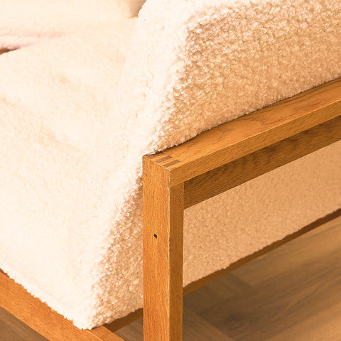 Danish armchairs/lounge chairs in solid oak by Ole Knudsen for France & Son