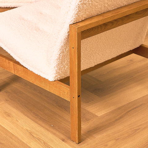 Danish armchairs/lounge chairs in solid oak by Ole Knudsen for France & Son