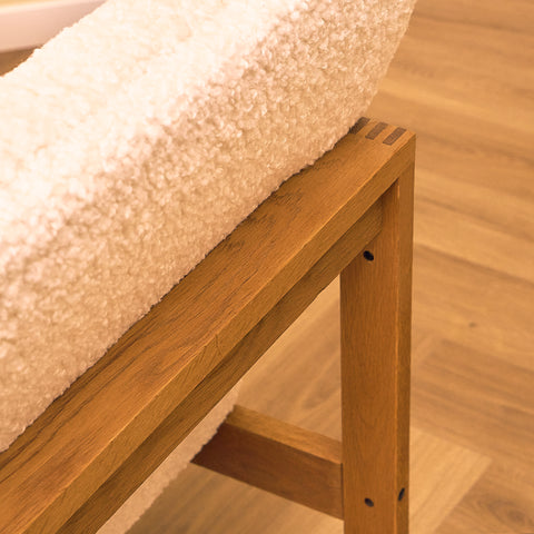 Danish armchairs/lounge chairs in solid oak by Ole Knudsen for France & Son