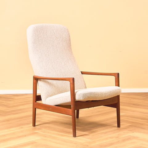 Swedish armchair in solid teak by DUX