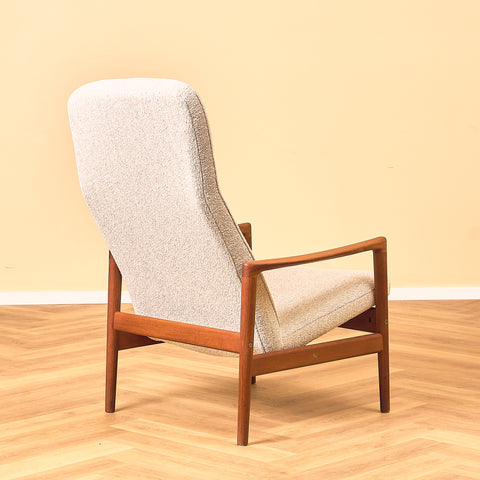 Swedish armchair in solid teak by DUX