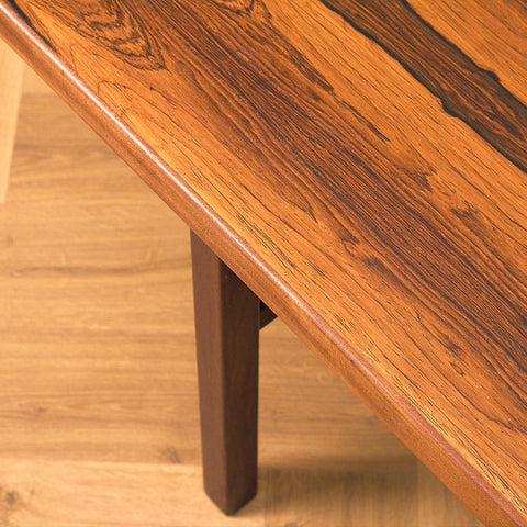 Danish Rosewood Coffee Table with Teak Base