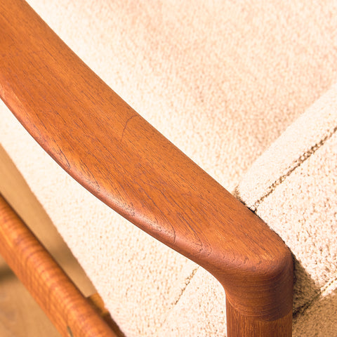 Swedish armchair in solid teak by DUX