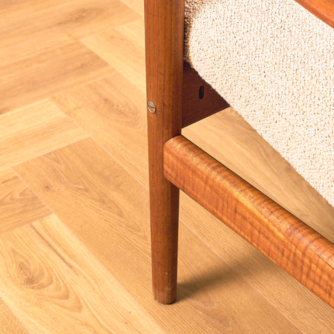 Swedish armchair in solid teak by DUX
