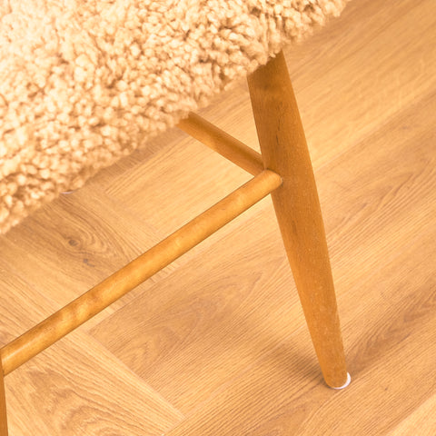 Swedish stool in beech by Edsby Verken
