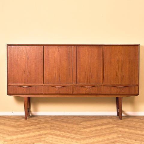 Danish highboard in teak by E.W. Bach for Sejling Stolfabrik