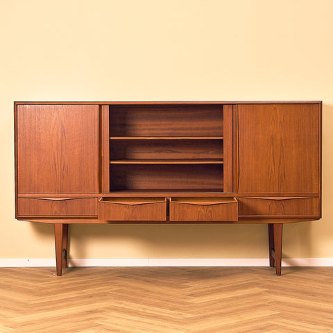 Danish highboard in teak by E.W. Bach for Sejling Stolfabrik