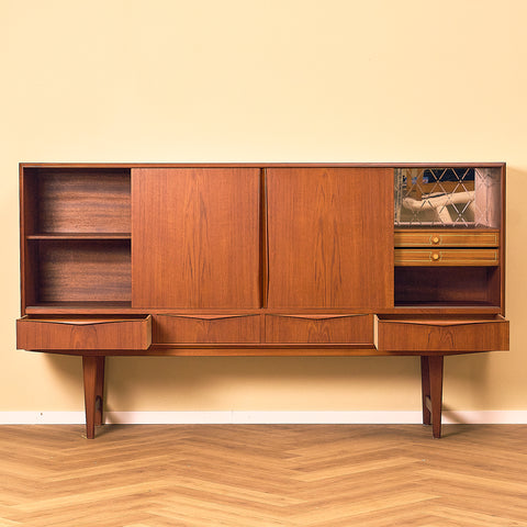 Danish highboard in teak by E.W. Bach for Sejling Stolfabrik