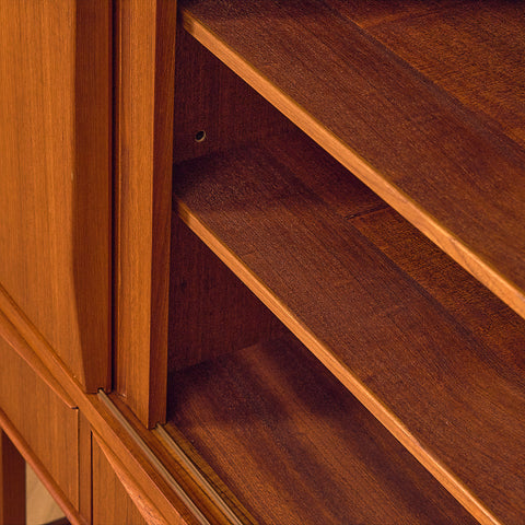 Danish highboard in teak by E.W. Bach for Sejling Stolfabrik