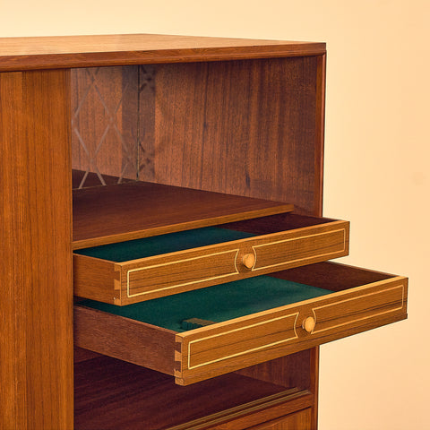 Danish highboard in teak by E.W. Bach for Sejling Stolfabrik