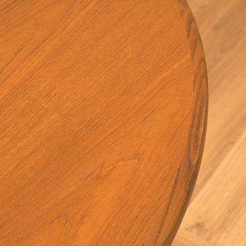 British round dining table in walnut and teak by G-Plan