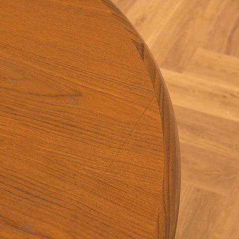 British round dining table in walnut and teak by G-Plan