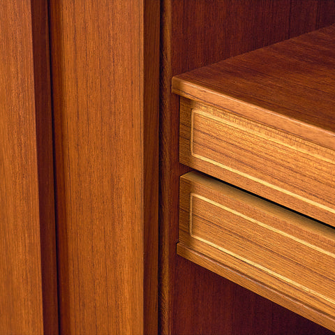 Danish highboard in teak by E.W. Bach for Sejling Stolfabrik