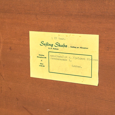 Danish highboard in teak by E.W. Bach for Sejling Stolfabrik