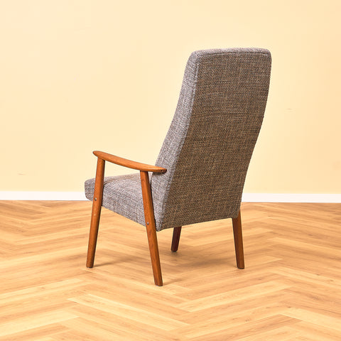 Swedish armchair in solid teak
