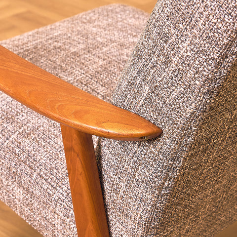 Swedish armchair in solid teak