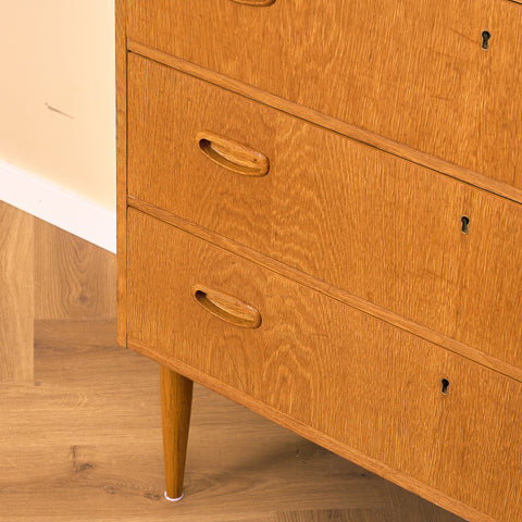 Swedish chest of drawers in oak