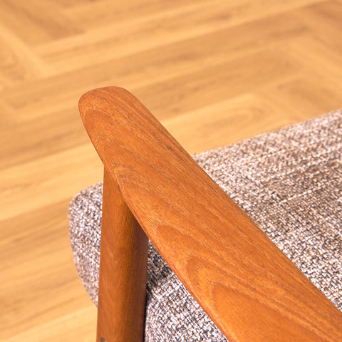 Swedish armchair in solid teak