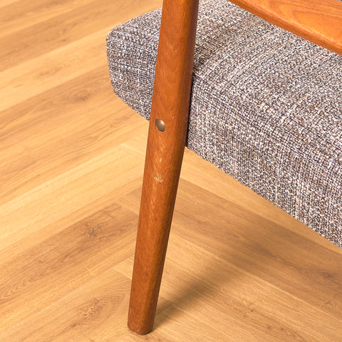 Swedish armchair in solid teak