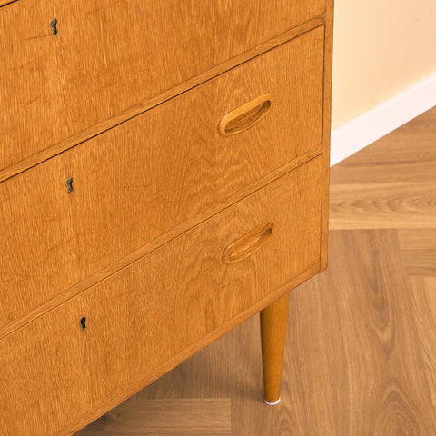 Swedish chest of drawers in oak