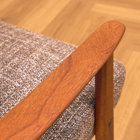 Swedish armchair in solid teak