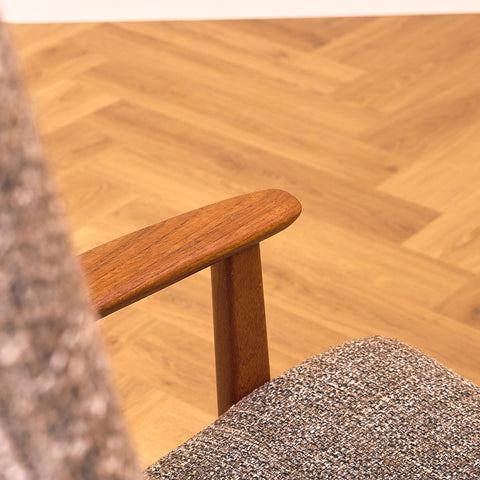 Swedish armchair in solid teak