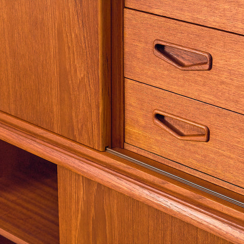 Danish highboard in teak, by Clauson & Son for Silkeborg