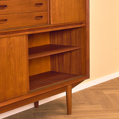 Danish highboard in teak, by Clauson & Son for Silkeborg