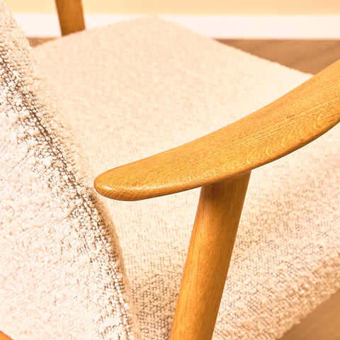 Swedish armchair in solid oak wood by Alf Svensson for Bra Bohag, model "Contour"