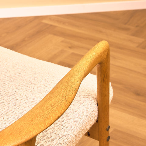 Swedish armchair in solid oak wood by Alf Svensson for Bra Bohag, model "Contour"