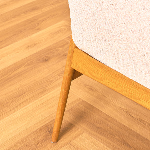 Swedish armchair in solid oak wood by Alf Svensson for Bra Bohag, model "Contour"