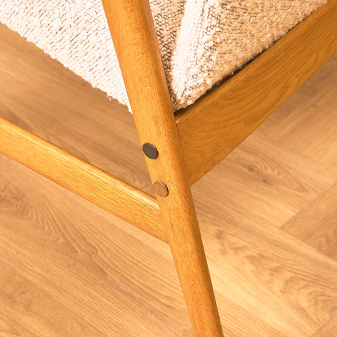 Swedish armchair in solid oak wood by Alf Svensson for Bra Bohag, model "Contour"