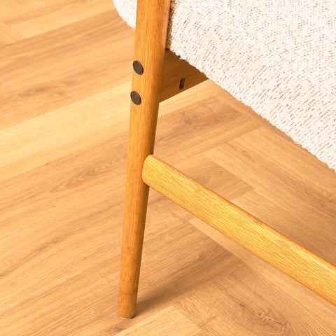 Swedish armchair in solid oak wood by Alf Svensson for Bra Bohag, model "Contour"