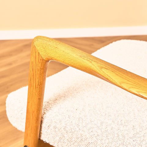 Swedish armchair in solid oak wood by Alf Svensson for Bra Bohag, model "Contour"