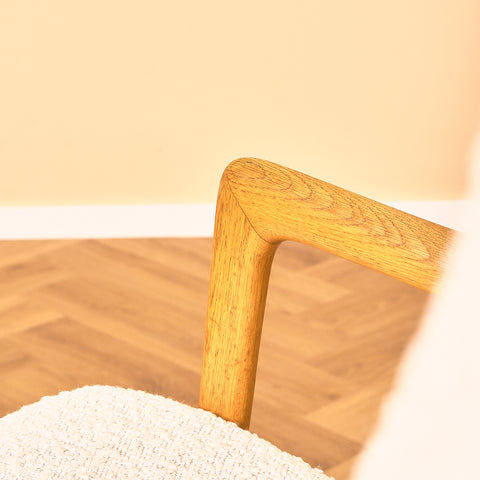 Swedish armchair in solid oak wood by Alf Svensson for Bra Bohag, model "Contour"