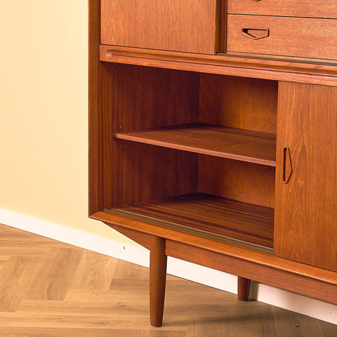 Danish highboard in teak, by Clauson & Son for Silkeborg
