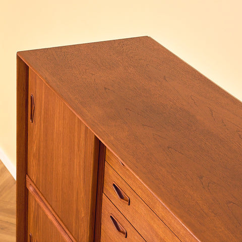 Danish highboard in teak, by Clauson & Son for Silkeborg