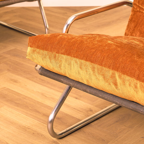 Mid-century armchair in chrome by Peter Hoyte