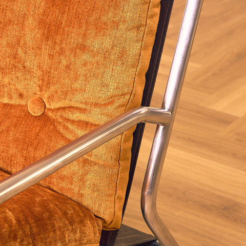 Mid-century armchair in chrome by Peter Hoyte