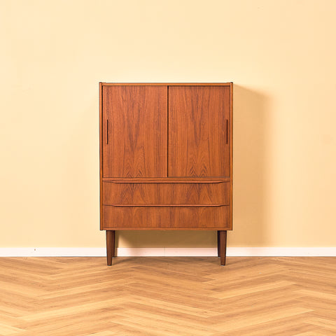 Danish small highboard in teak